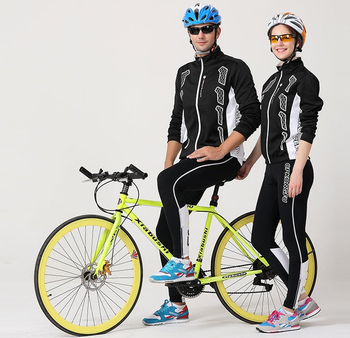 Spring and autumn bicycle Jersey long-sleeved suit men and women models mountain bike team version of clothes autumn and winter coat