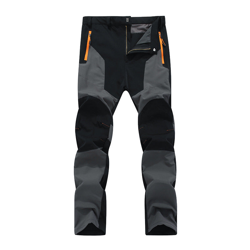 Stretch Trousers Men's Windproof Waterproof Wear-resistant Pants Stitching Hiking Pants