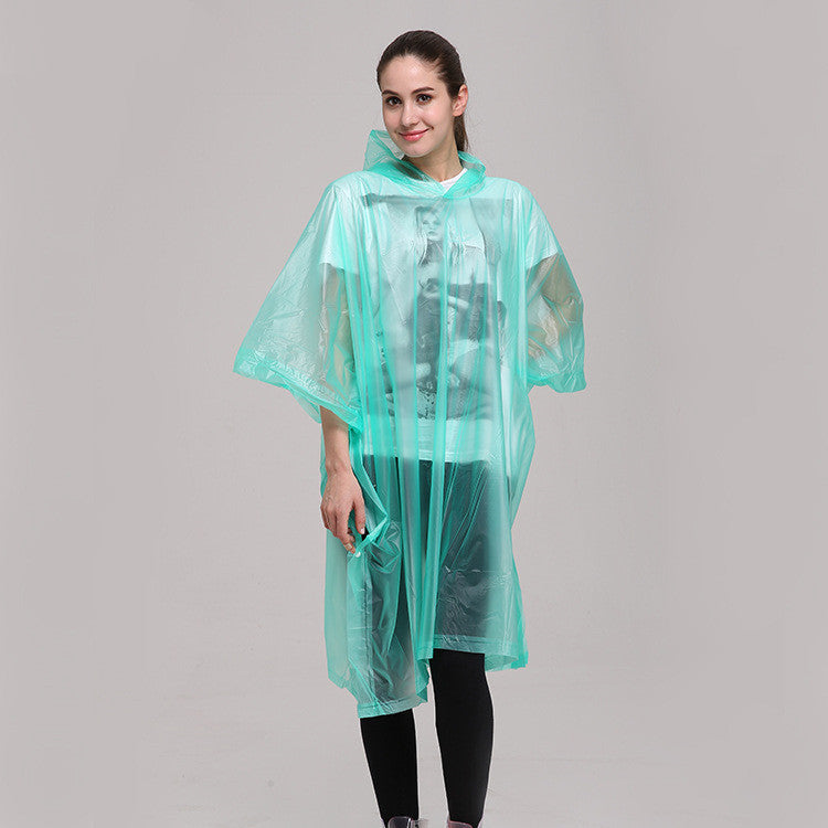 PVC Cape Raincoat Hiking Raincoat Outdoor Sleeveless Poncho