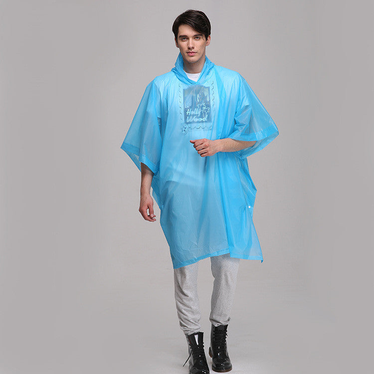 PVC Cape Raincoat Hiking Raincoat Outdoor Sleeveless Poncho