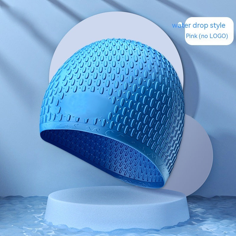 Fashion Silicone Water Drop Swimming Cap