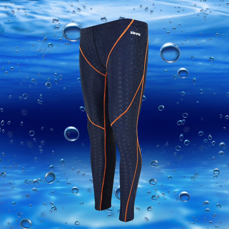 Sun-proof Nylon Men's Cropped Swimming Trunks