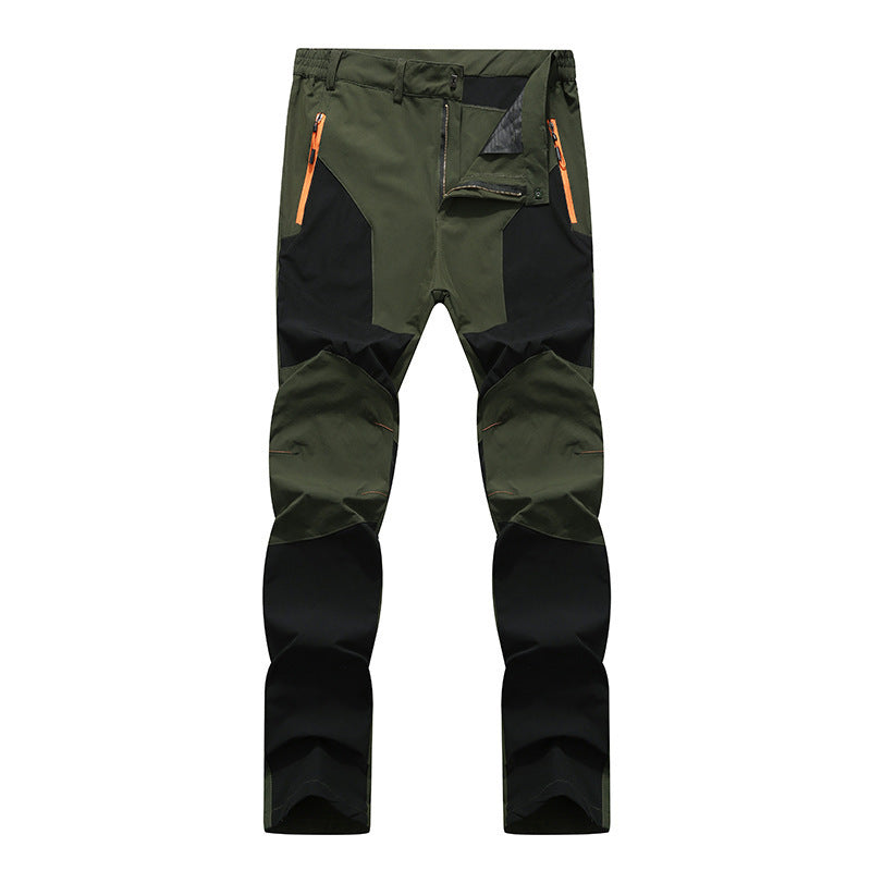 Stretch Trousers Men's Windproof Waterproof Wear-resistant Pants Stitching Hiking Pants