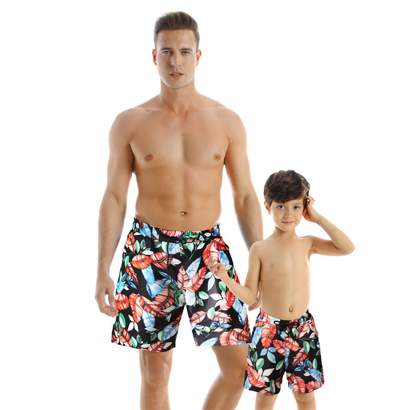 New Style Parent Child Swimwear Quick Drying Beach Pants