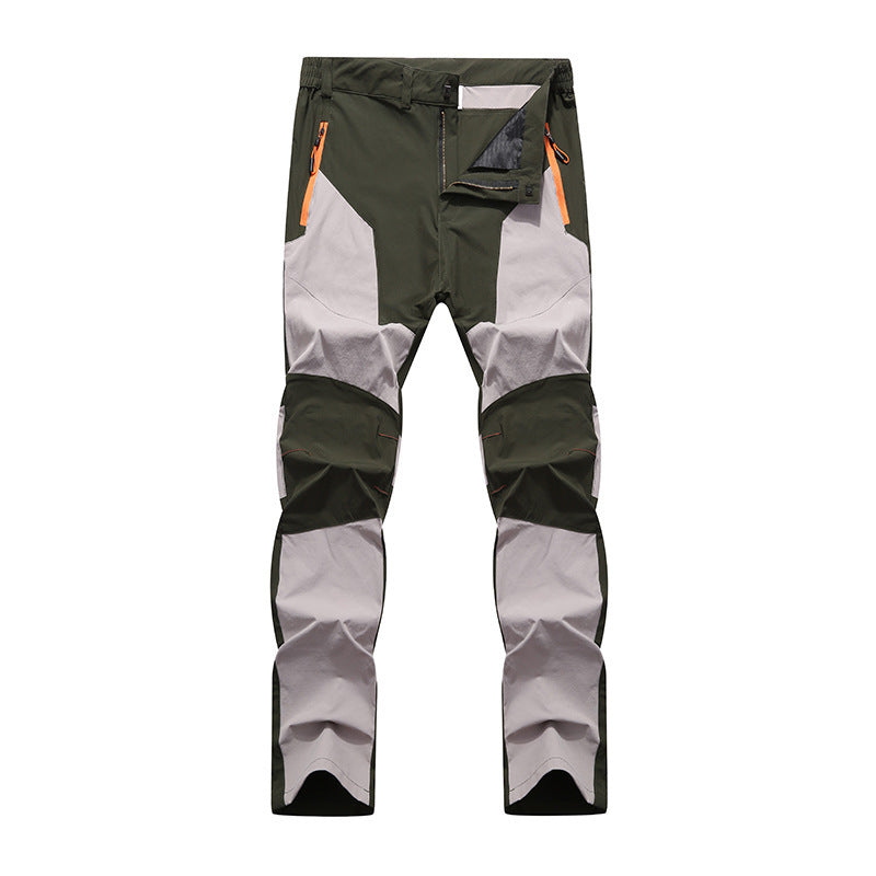 Stretch Trousers Men's Windproof Waterproof Wear-resistant Pants Stitching Hiking Pants