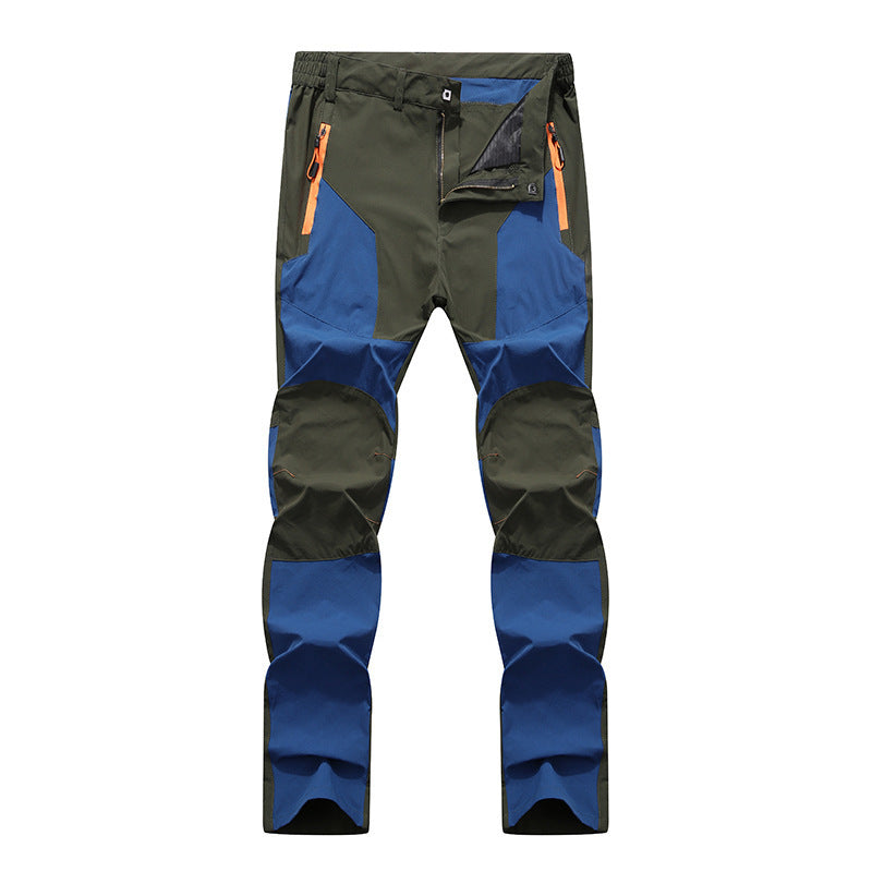 Stretch Trousers Men's Windproof Waterproof Wear-resistant Pants Stitching Hiking Pants