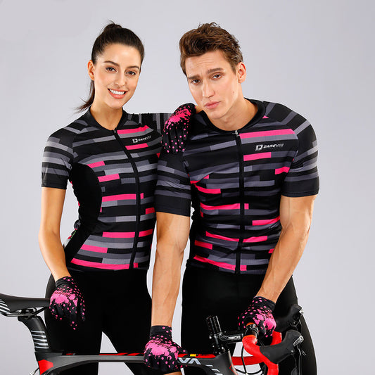 Men and women couple short sleeve Cycling top