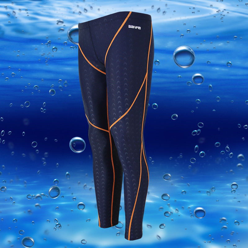 Sun-proof Nylon Men's Cropped Swimming Trunks