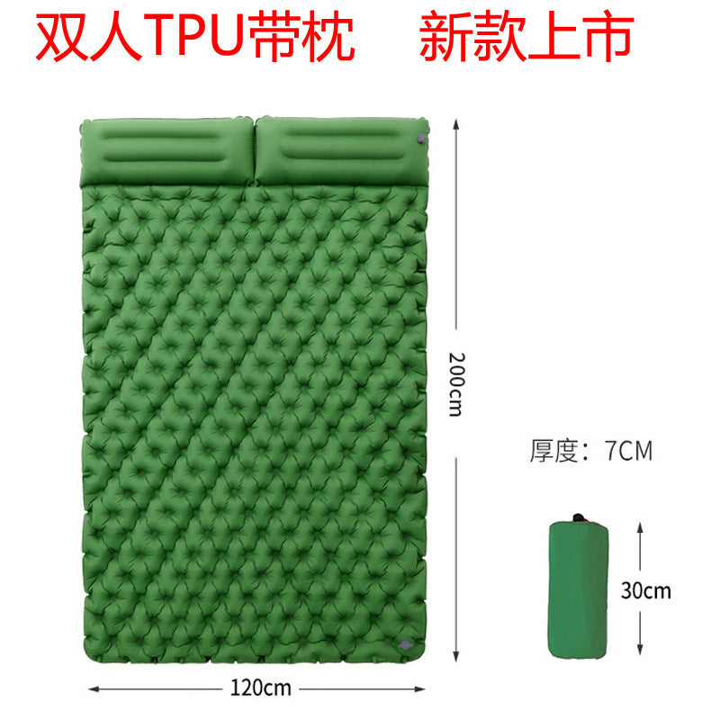 Double Air Mattress Camping Widened Outdoor Airbed Lunch Break Pad