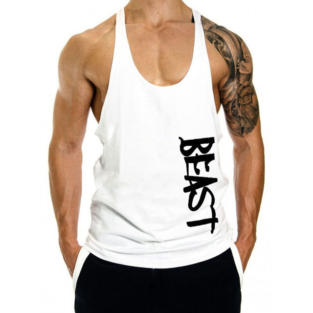 Muscle Gym Loose Leisure Sports Vest Men's I-shaped Breathable Sleeveless T-shirt