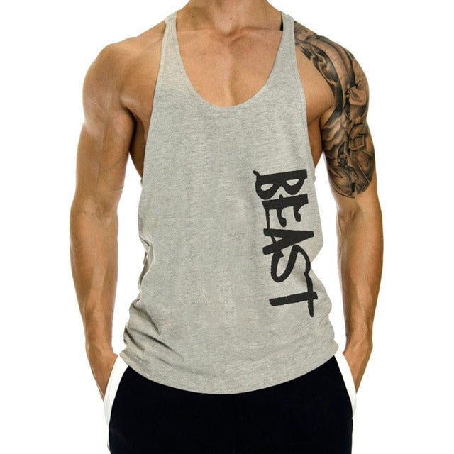 Muscle Gym Loose Leisure Sports Vest Men's I-shaped Breathable Sleeveless T-shirt