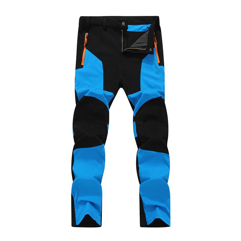 Stretch Trousers Men's Windproof Waterproof Wear-resistant Pants Stitching Hiking Pants